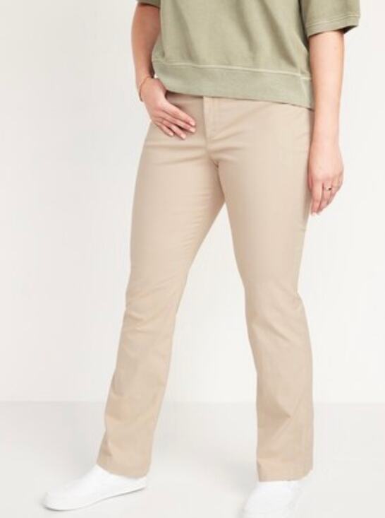 Old Navy Pants - Old Navy Boot Cut Mid Rise Pants Size 8 NWT Tan